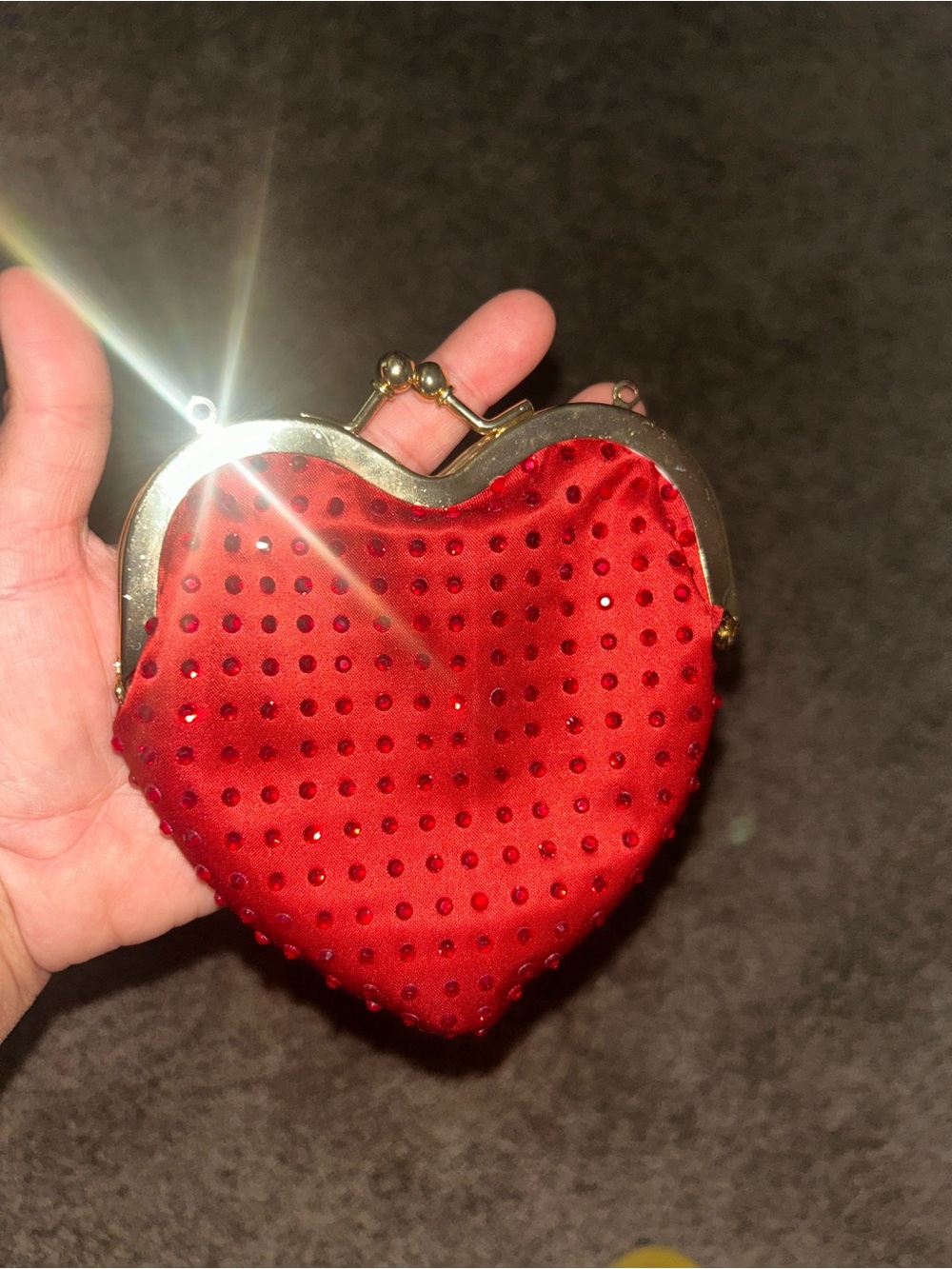 Crewcuts Red Heart Rhinestone Kiss-Lock Coin Purse